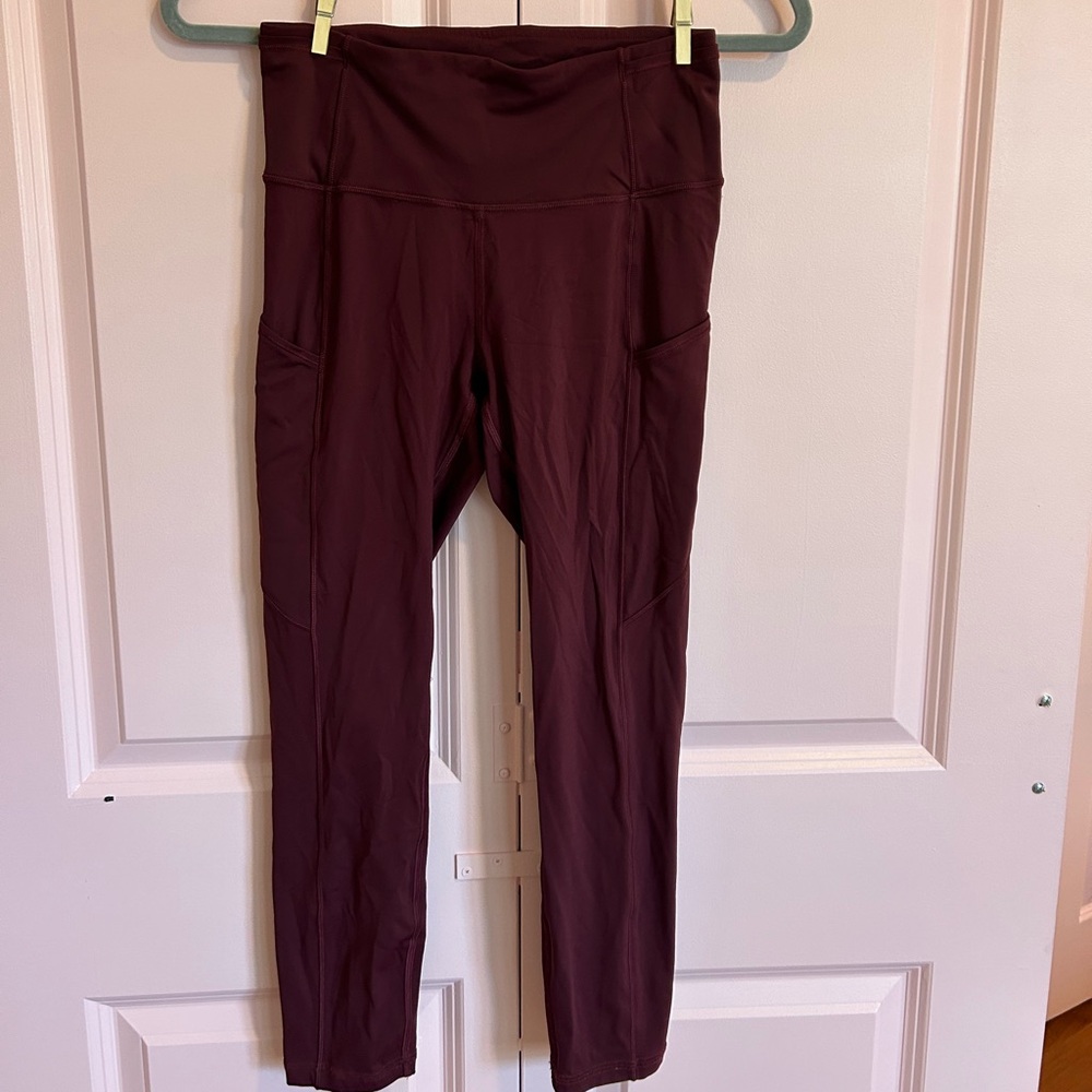 lululemon fast and free leggings maroon